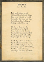 Barter Art Print - Poetry Collection