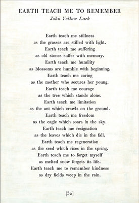 Earth Teach Me to Remember Art Print - Gallery Wrap