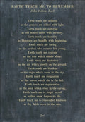 Earth Teach Me to Remember Art Print - Gallery Wrap