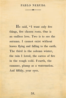 Pablo Neruda Art Print - Gallery Wrap