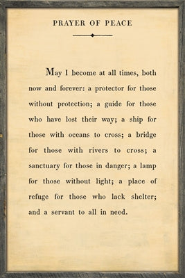 Prayer of Peace Art Print – Poetry Collection