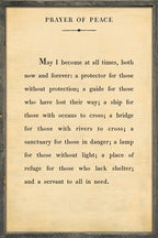 Prayer of Peace Art Print – Poetry Collection