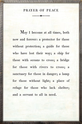 Prayer of Peace Art Print – Poetry Collection