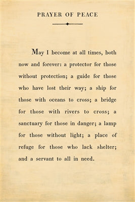 Prayer of Peace Art Print – Poetry Collection
