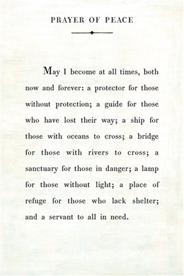Prayer of Peace Art Print – Poetry Collection