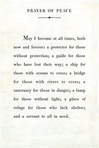 Prayer of Peace Art Print – Poetry Collection