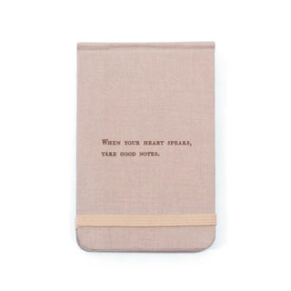 When Your Heart Speaks Fabric Notebook