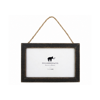 Wooden Frame 7"x5" With Jute Horizontal- Black