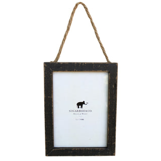 Wooden Frame 5"x7" With Jute Vertical- Black