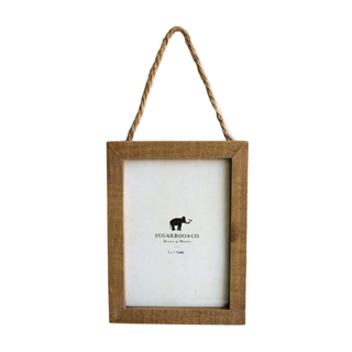Wooden Frame 5"x7" With Jute Vertical- Natural