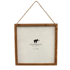 Natural Wood Frame 12x12 w/ Jute