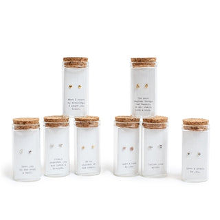Message in a Bottle Brass Earring Collection #1 - Assorted Set of 16