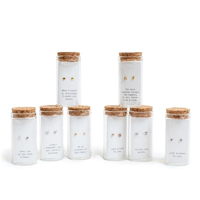 Message in a Bottle Brass Earring Collection #1 - Assorted Set of 16