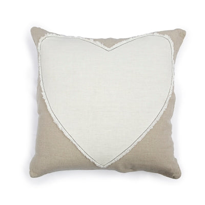 Heart Stitched Black Stitching Pillow