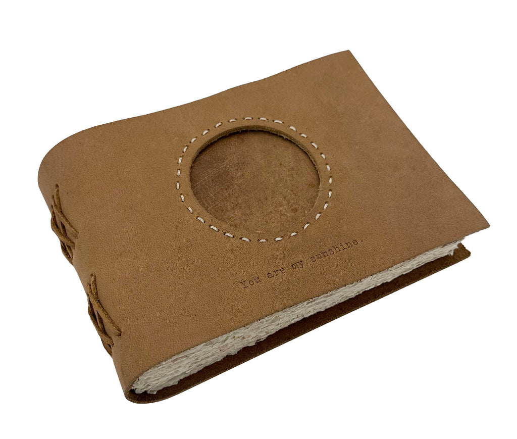 You Are My Sunshine Leather Photo Keeper 6x8 - Fawn