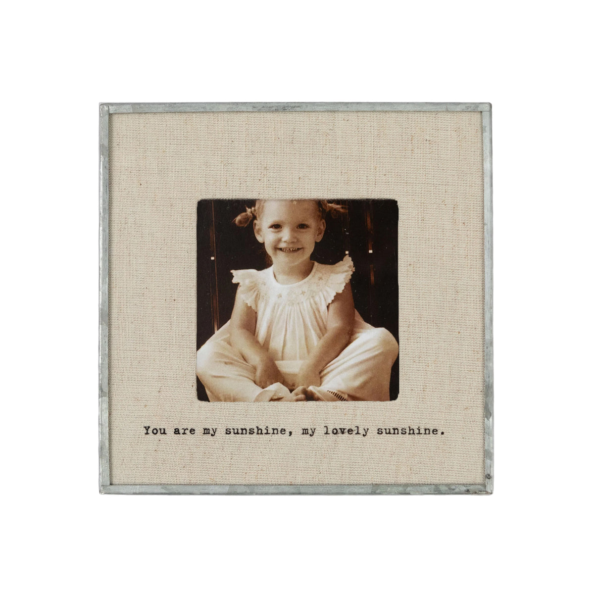 You Are My Sunshine Zinc Linen Frame 6x6