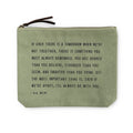 You Are Braver Than You Believe Canvas Zip Bag - Mint