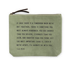 You Are Braver Than You Believe Canvas Zip Bag - Mint