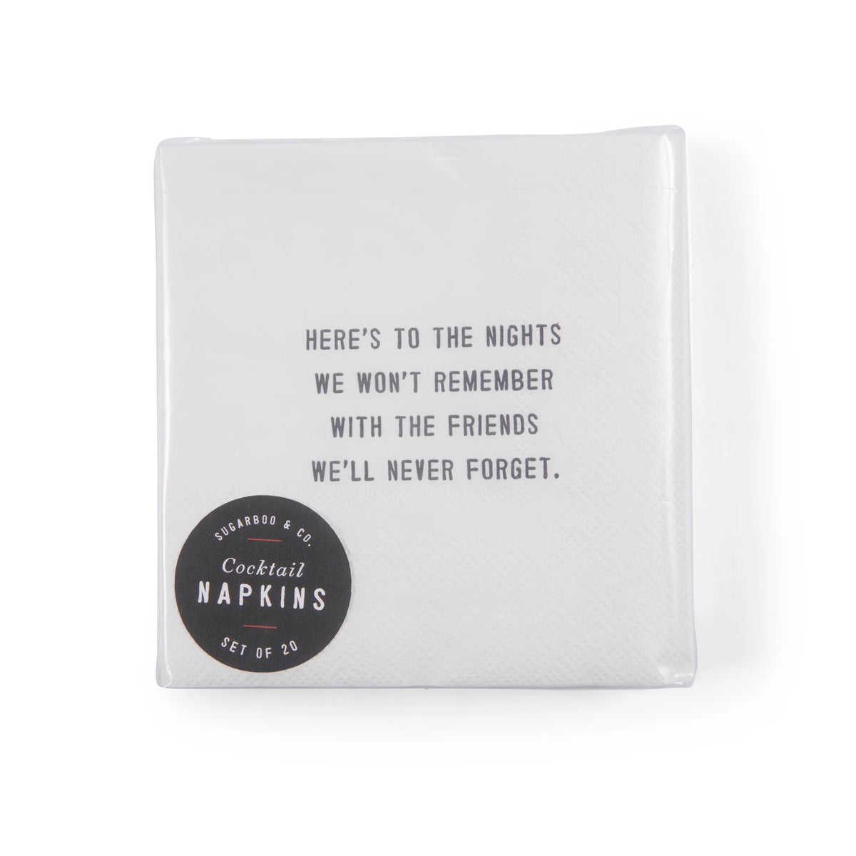 Here's To The Nights Cocktail Napkins - Set Of 6