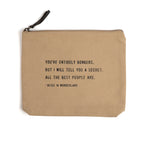 Bonkers Canvas Zip Bag - Flax