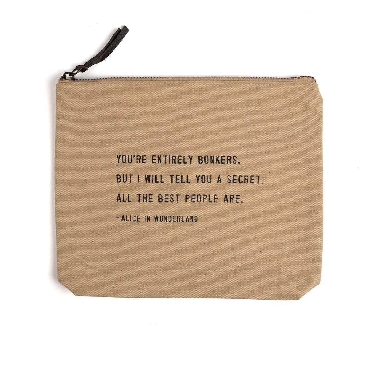Bonkers Canvas Zip Bag - Flax