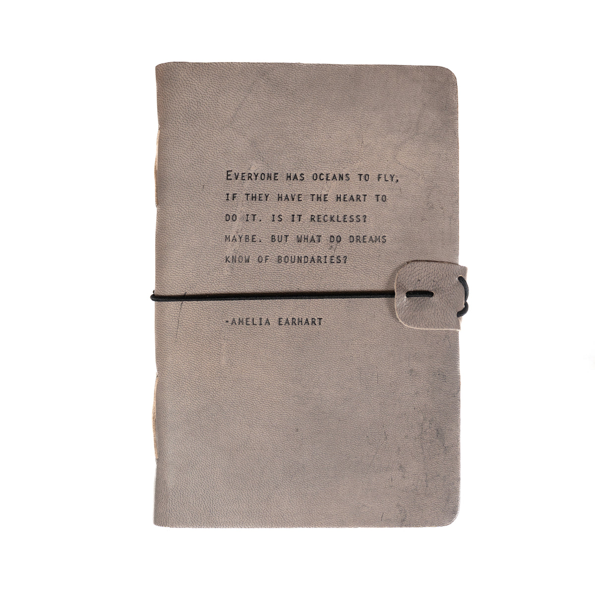 Amelia Earhart Artisan Leather Journal - Grey