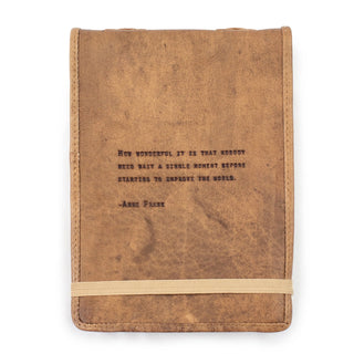 ***How Wonderful It Is Signature Leather Journal - Maple