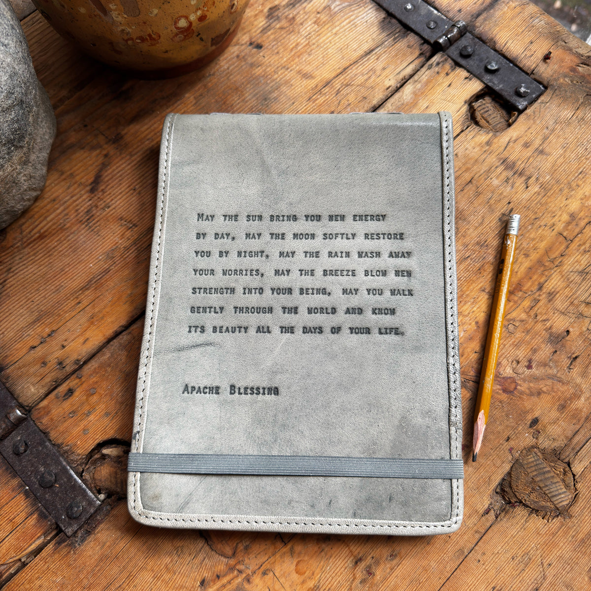 May The Sun Bring You Signature Leather Journal - Stone