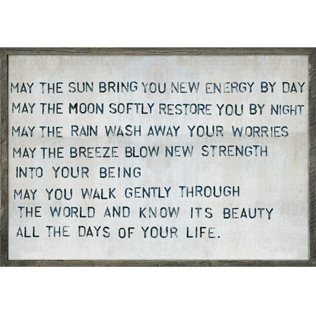 Apache Blessing Art Print - Grey Wood