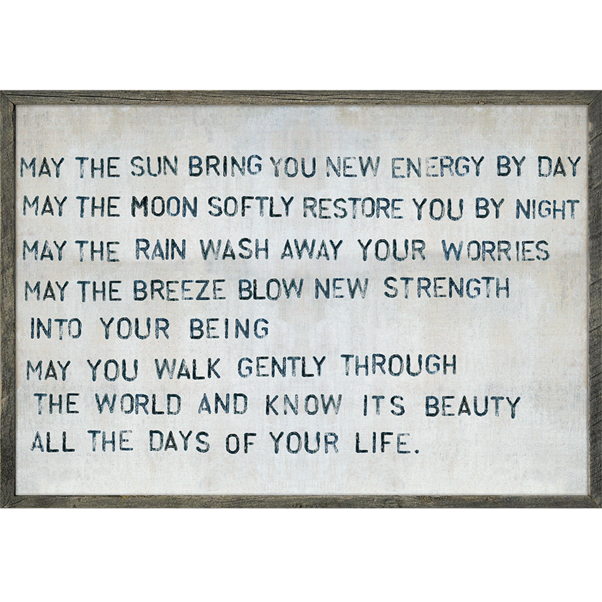 Apache Blessing Art Print - Grey Wood