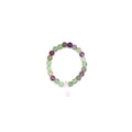 ***Raw Crystal Point Fluorite Bead Bracelet - Set of 12