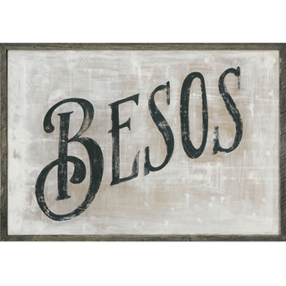 Besos (Grey Wood) - Art Print