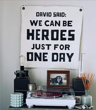 David Said 25"x25" Hand Painted Wall Hanging