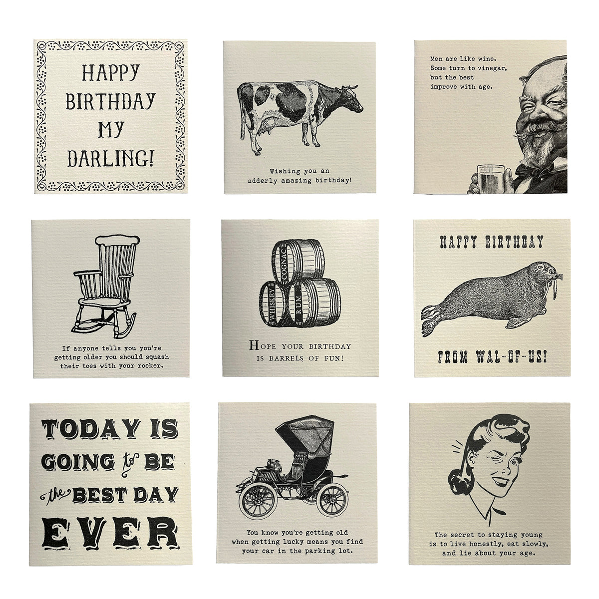 Birthday Notecards - Assorted Set of 20