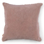 Blush Velvet Pillow With Poms 22x22