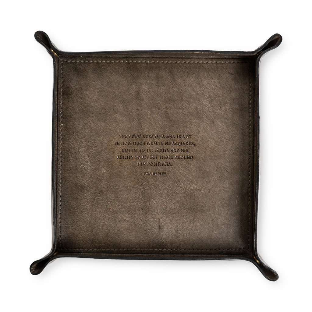 The Greatness of a Man Leather Catchall