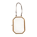 Octagon Brass Hanging Frame 3.75x5.5 - Vertical