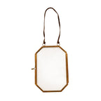 Octagon Brass Hanging Frame 3.75x5.5 - Vertical