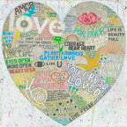 Choose Love Art Print in White - Gallery Wrap
