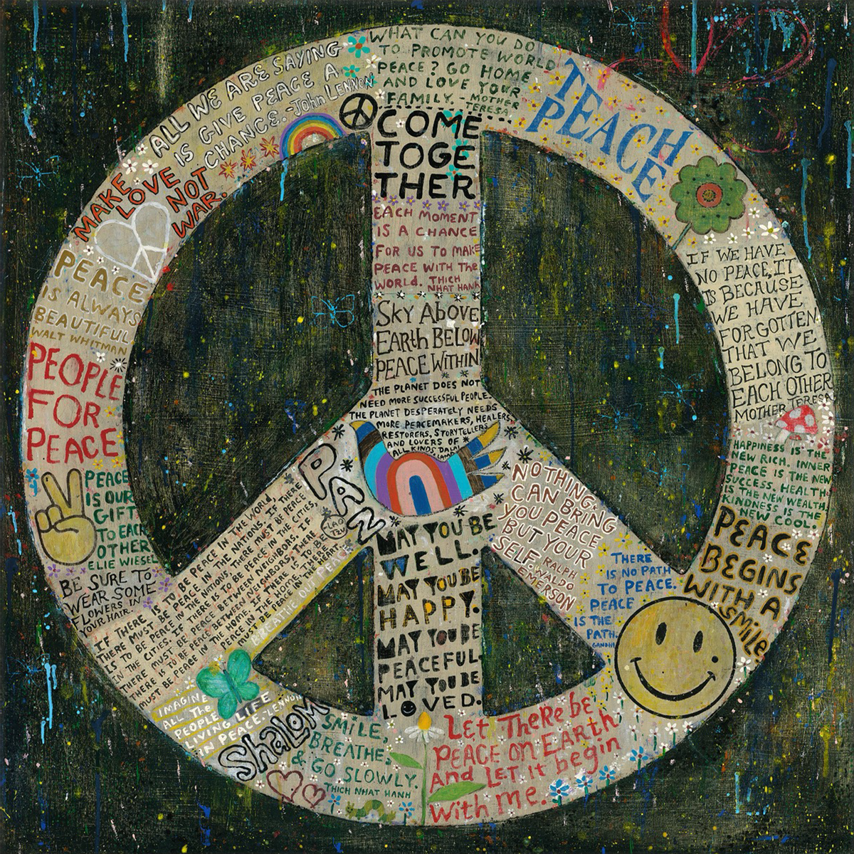 Choose Peace Art Print in Black - Quick Ship