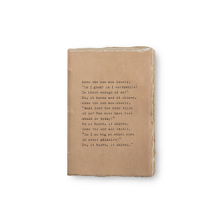 Medium Does The Sun Ask Itself Deckled Edge Notebook 4" x 6" - Clay