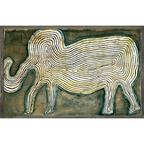 Elephant in The Room Art Print  - Grey Wood