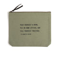 Pull Yourself Together Canvas Zip Bag - Mint