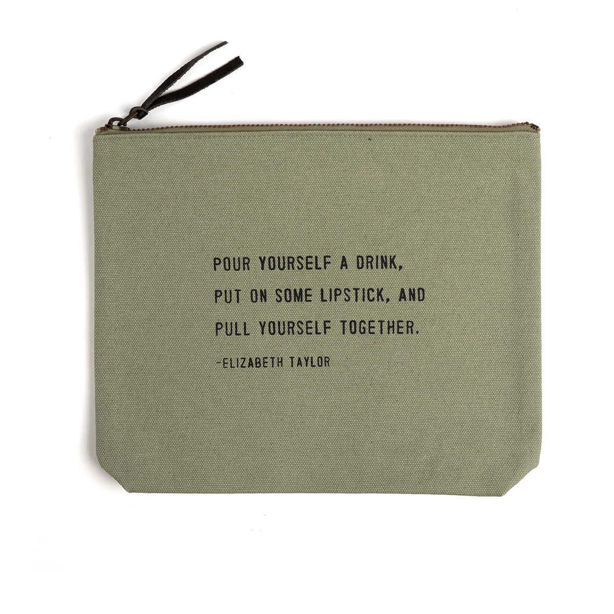 Pull Yourself Together Canvas Zip Bag - Mint