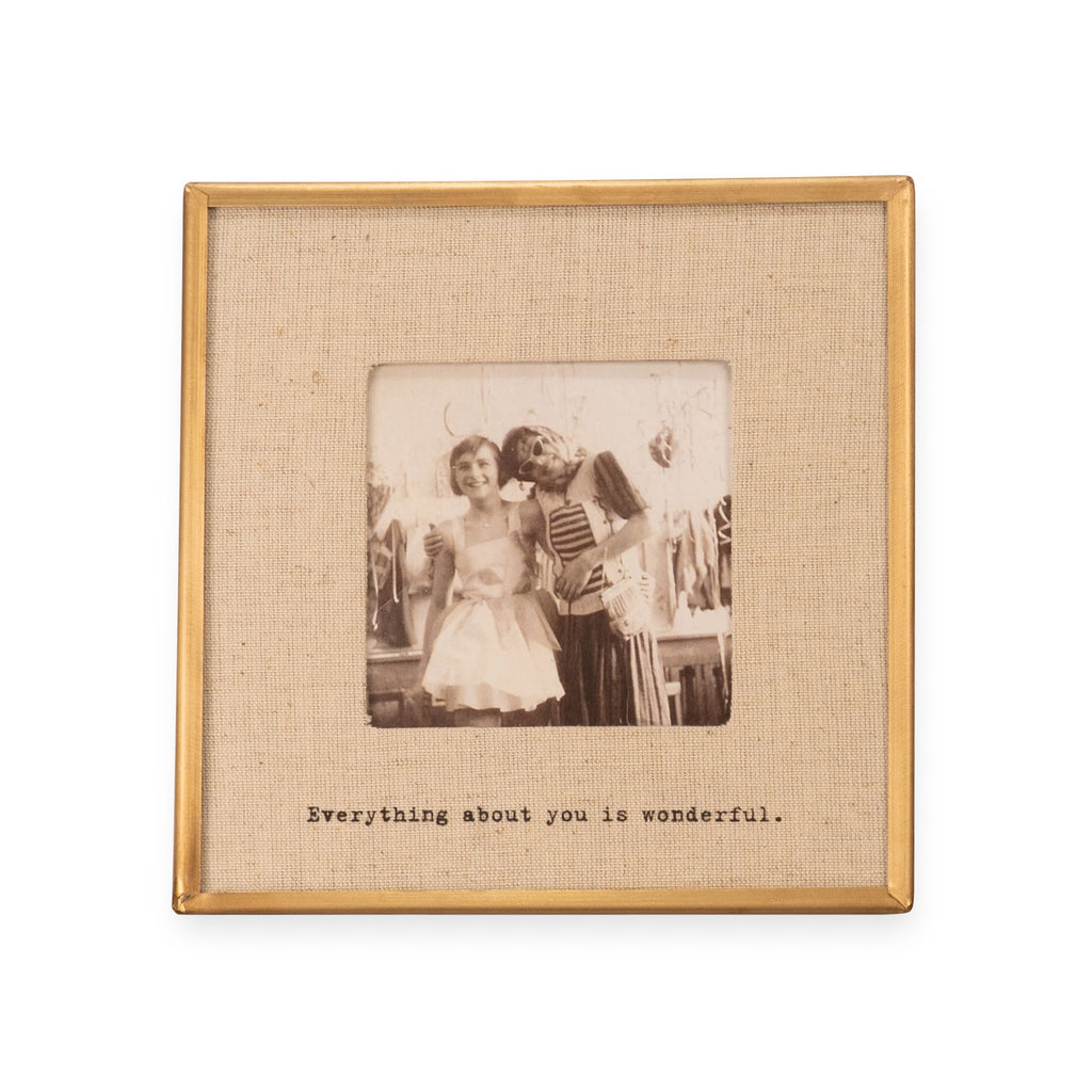 Everything About You Brass Linen Frame 6x6