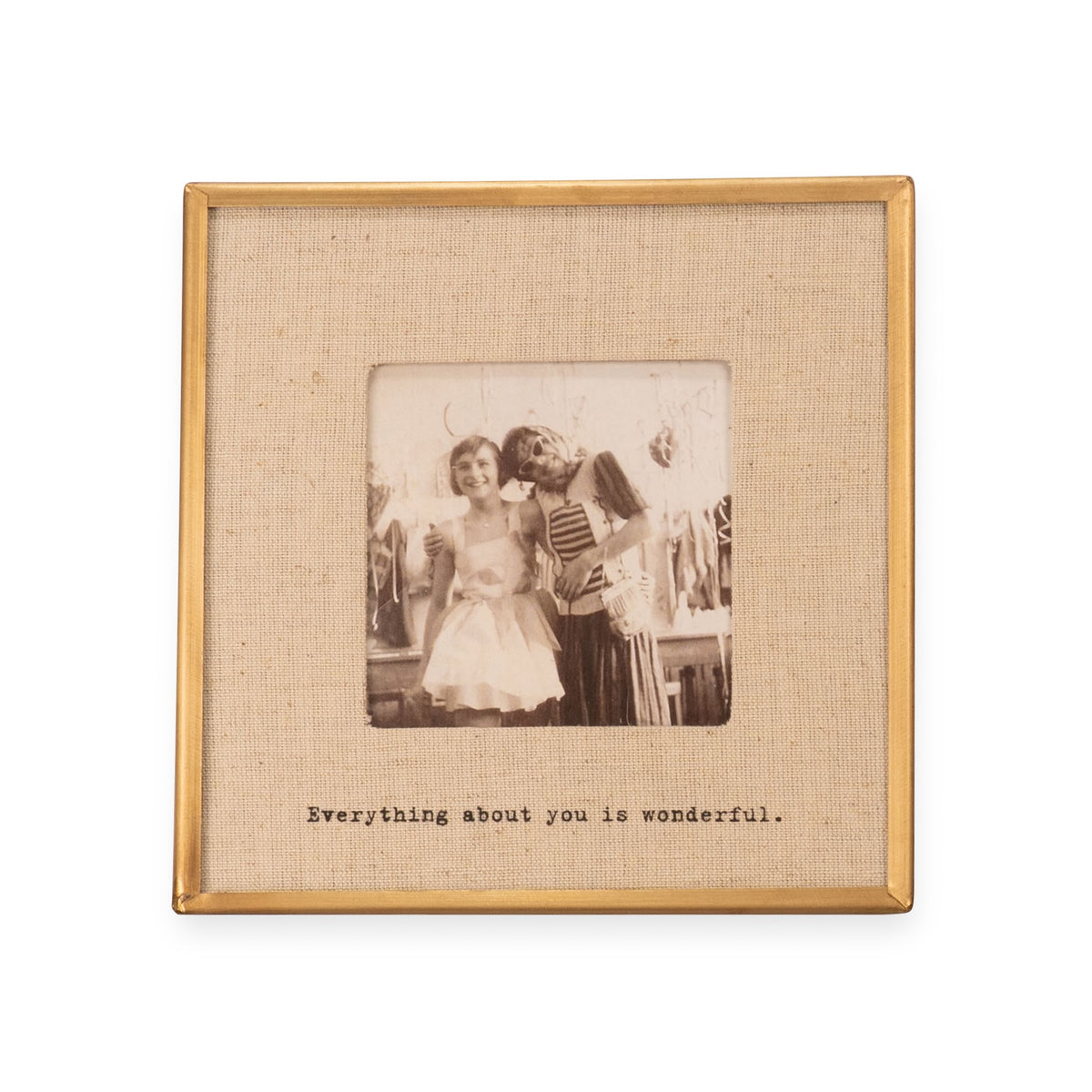 Everything About You Brass Linen Frame 6x6