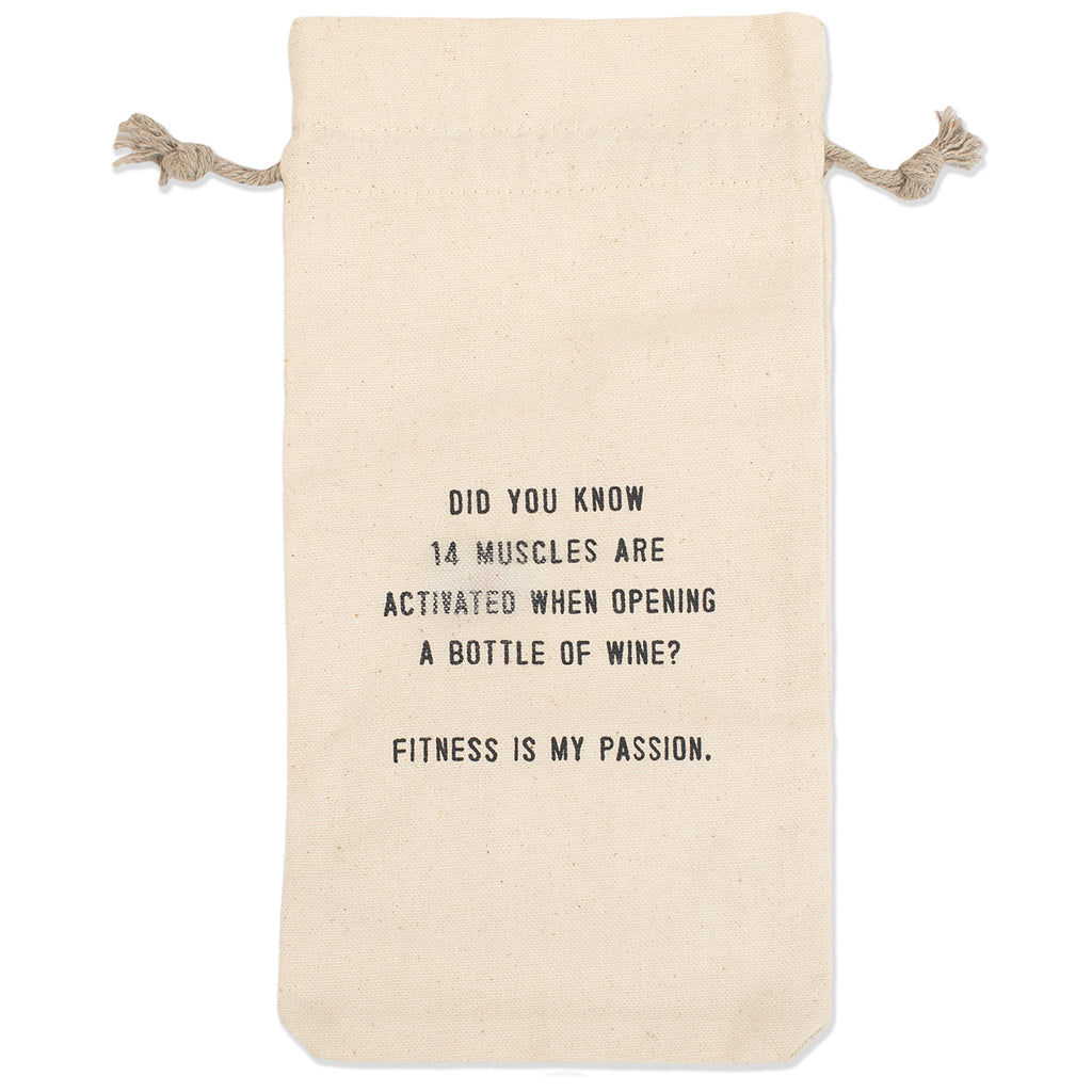 Fitness Is My Passion Wine Bag