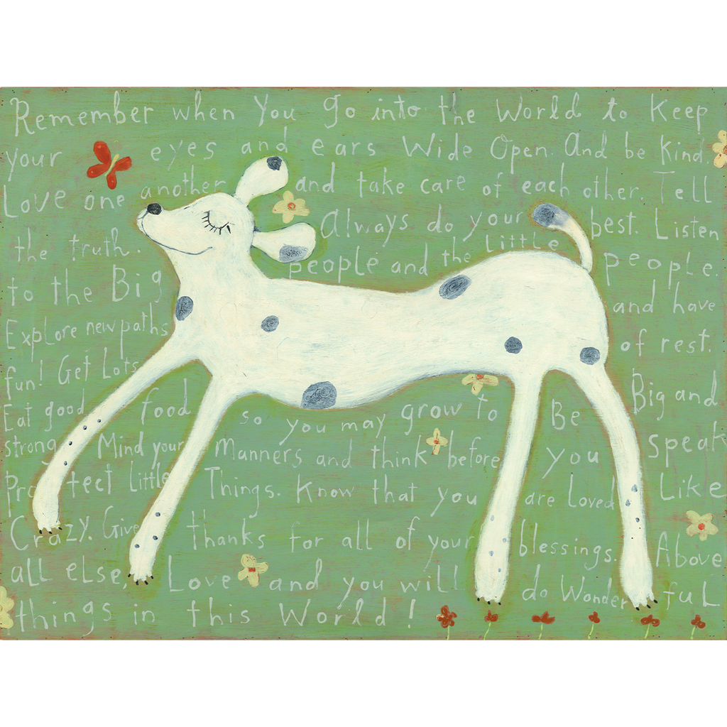 Girl Dog Art Print - Gallery Wrap