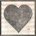 Grand Coeur Art Print - Grey Wood