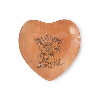 Your Attention Please Small Heart Decoupage Plate